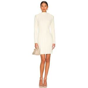 Anine Bing Kira Buttercream Accordion Pleated Shift Dress Size Medium